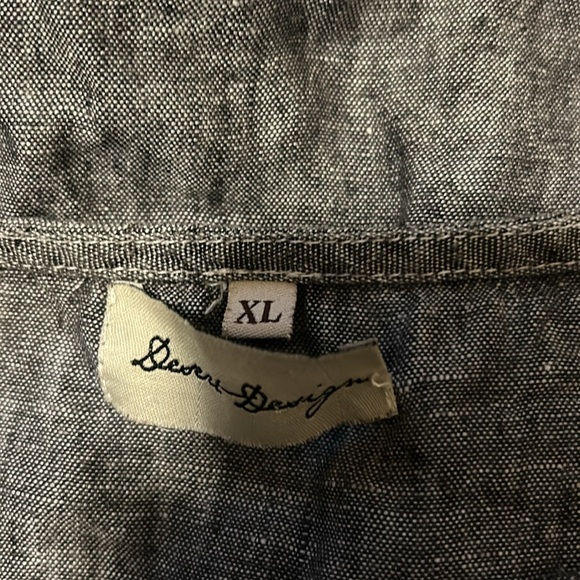 Desert Design Asymmetrical Gray Button-Up Top - Picture 7 of 12